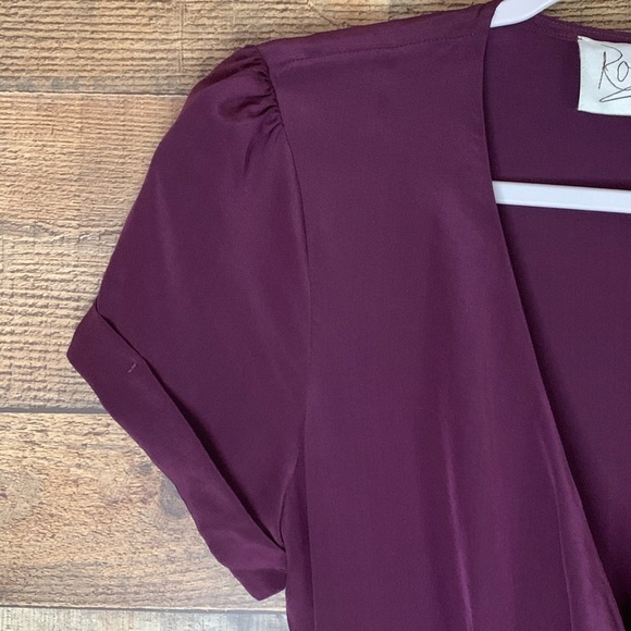 Rory Beca purple 100% silk shorts romper Size Medium - Picture 5 of 9